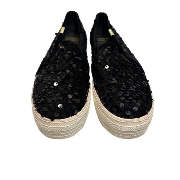 Kate Spade x keds black sequin slip on sneakers - Picture 5 of 6